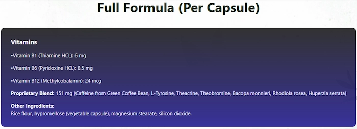 FocusMax Ingredients