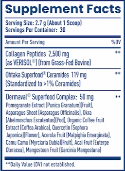 NativePath Skin Renewal Supplement Facts