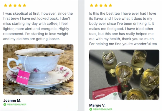 Lulutox Detox Tea Customers Reviews